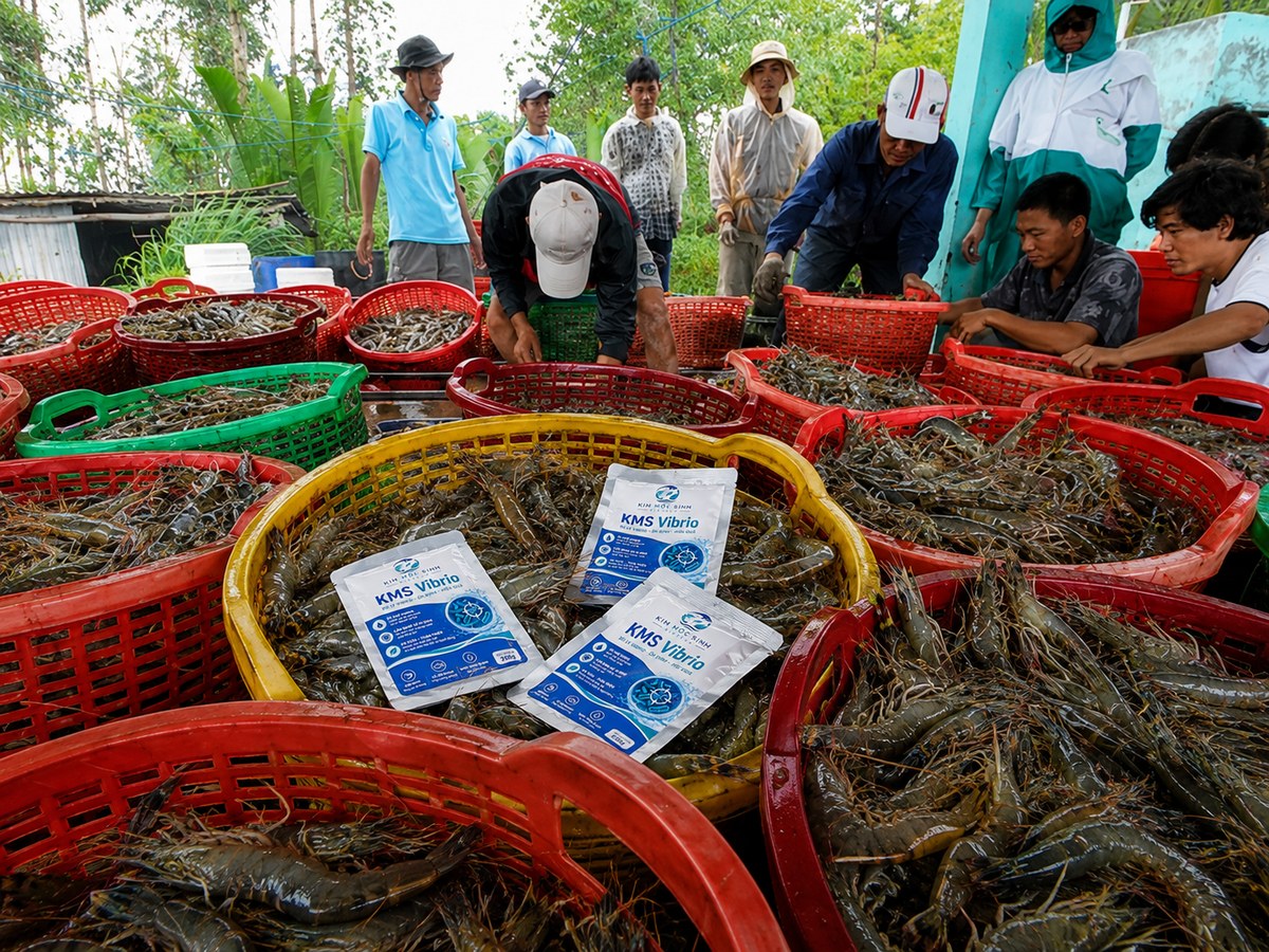 Feedback KMS Vibrio tại khu thu hoạch tôm
