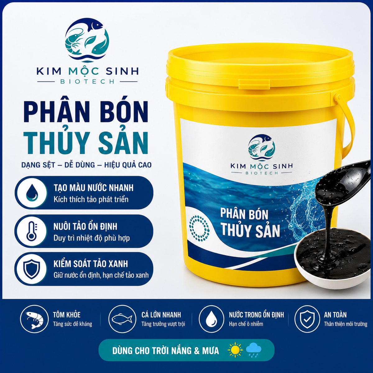 Phân bón thủy sản Kim Mộc Sinh dạng sệt